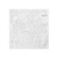 Elegant White Floral Jacquard Napkins (Set of 4) — Reusable Linen Dinner Napkins for Weddings & Holidays