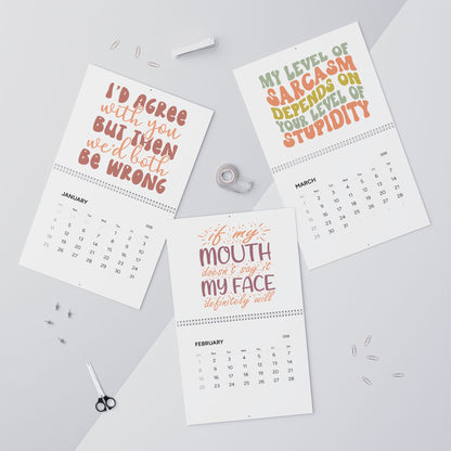 Humorous Wall Calendar 2026 - Monthly Quotes for Laughs Sarcastic