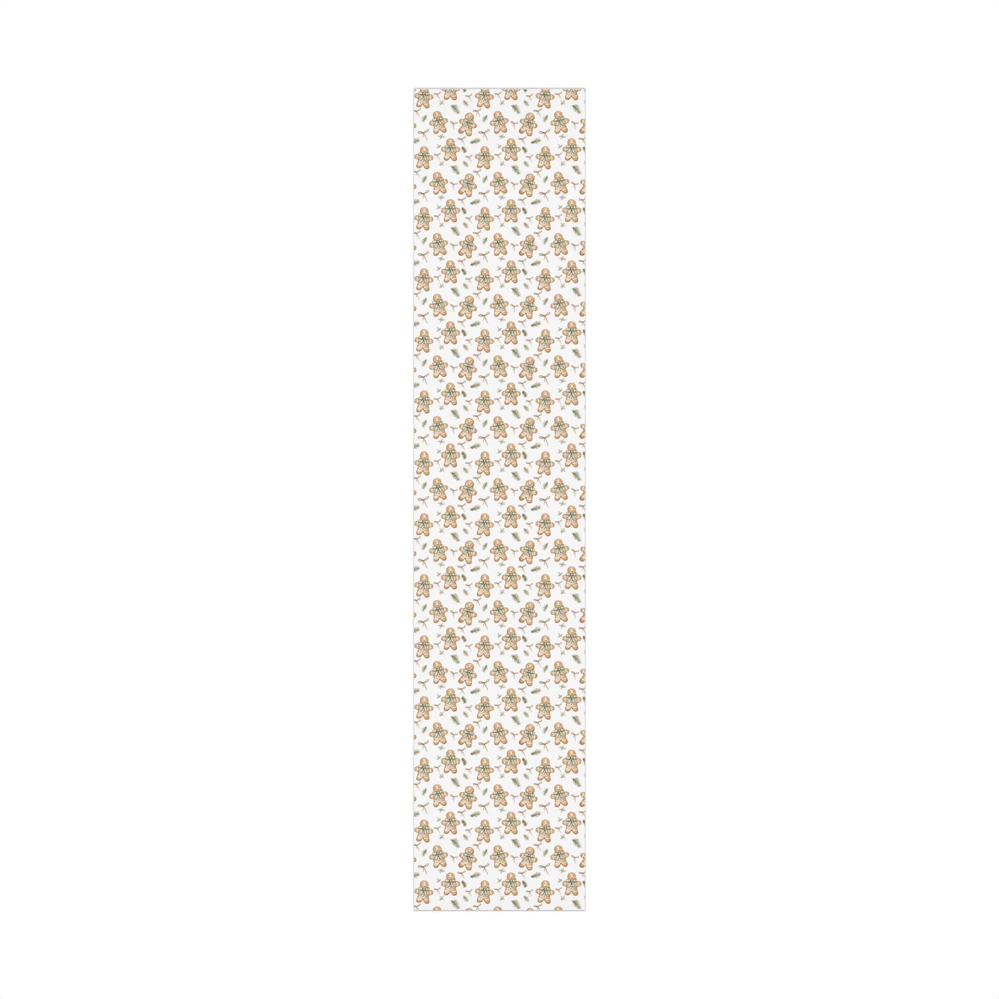 Ginger Breadmen Greenery Wrapping Paper Roll