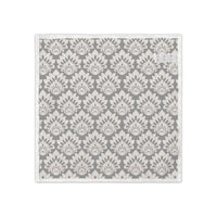 Damask Floral Napkin Set (4) — Black & Cream Decorative Cloth Napkins