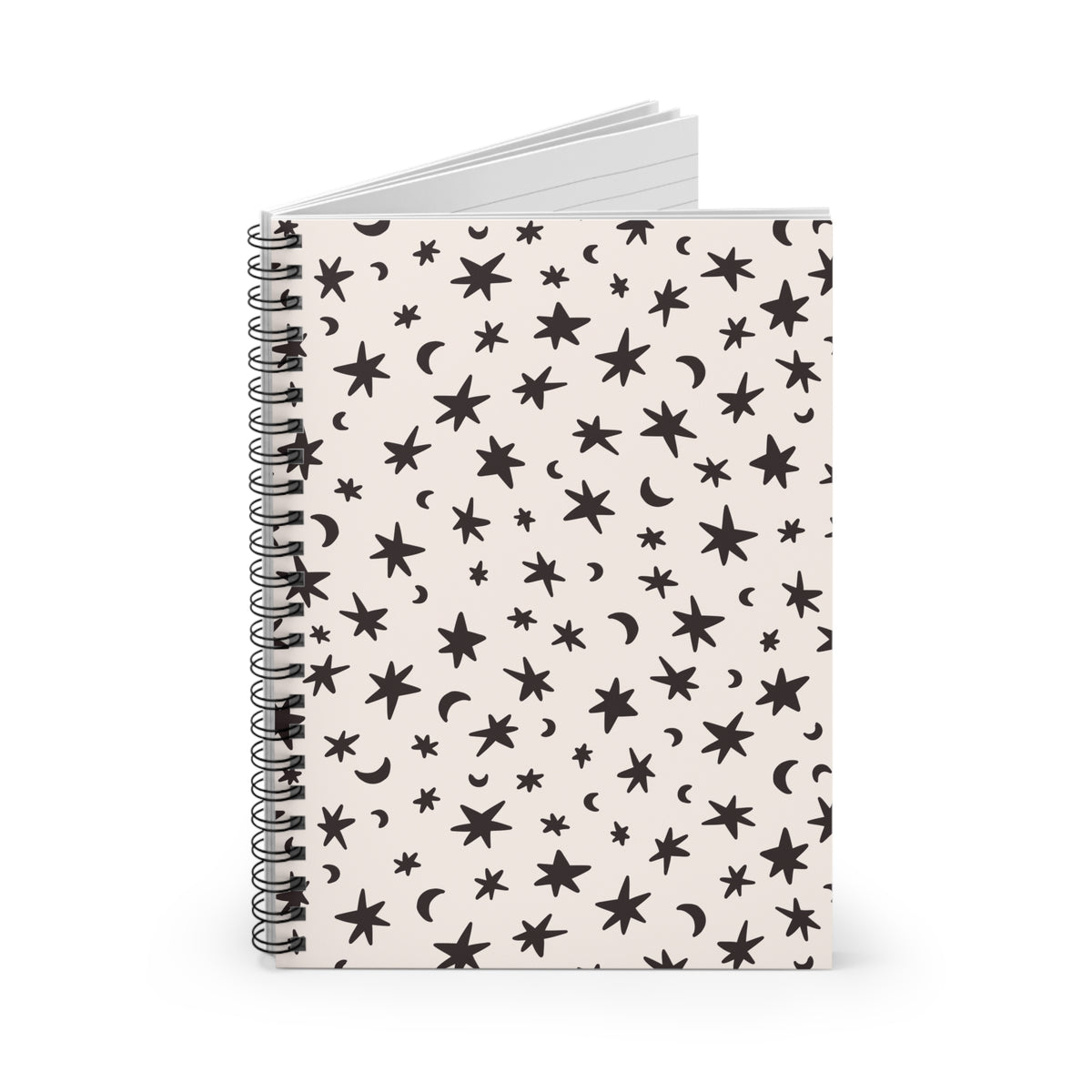 Celestial Stars & Moons Spiral Notebook — Ruled Journal