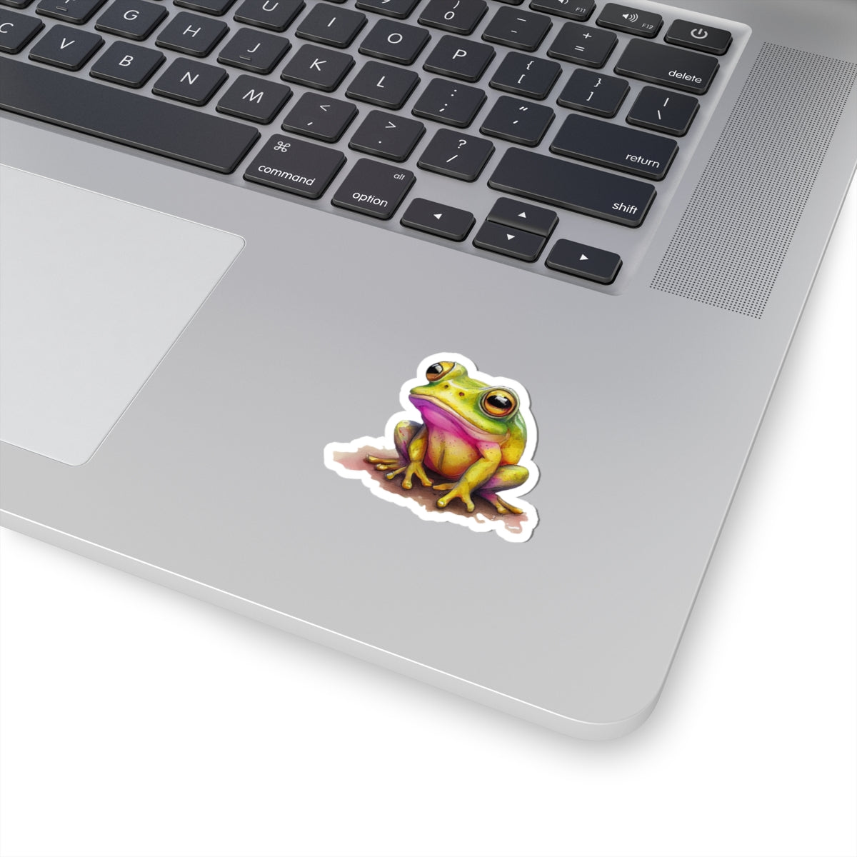 Colorful Tree Frog Kiss-Cut Stickers — Cute Watercolor Animal Laptop Decal
