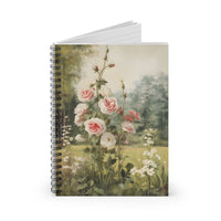 Floral Rose Garden Spiral Notebook — Ruled Journal for Notes & Sketches