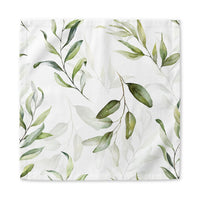 Green Watercolor Eucalyptus Napkin Cotton Twill Dinner Napkin