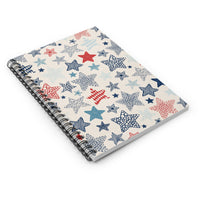 Patriotic Star Spiral Notebook — Ruled Journal for Kids & Adults