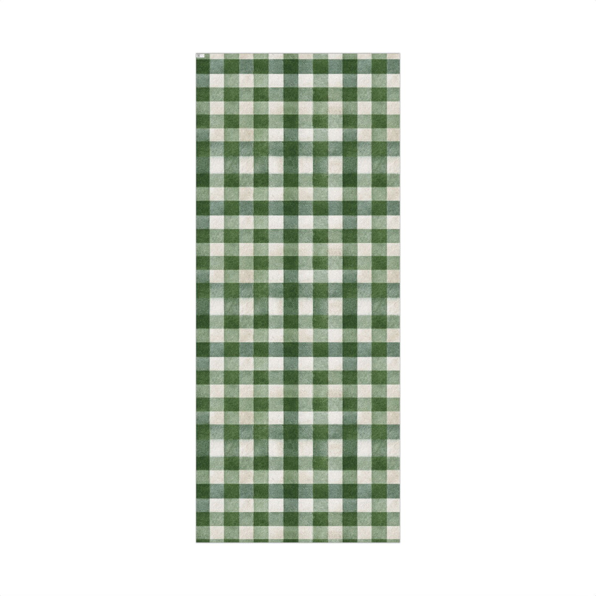 Winter Evergreen Checkered Christmas Wrapping Paper Roll