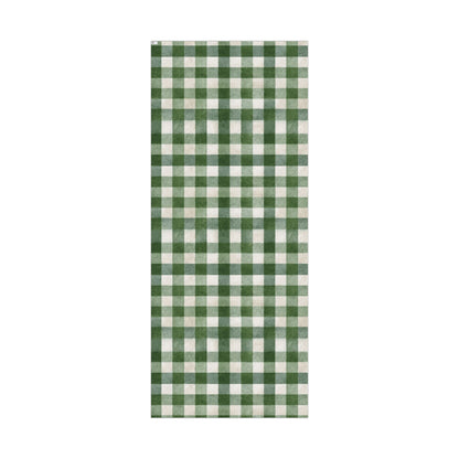 Winter Evergreen Checkered Christmas Gift Wrap Paper Roll