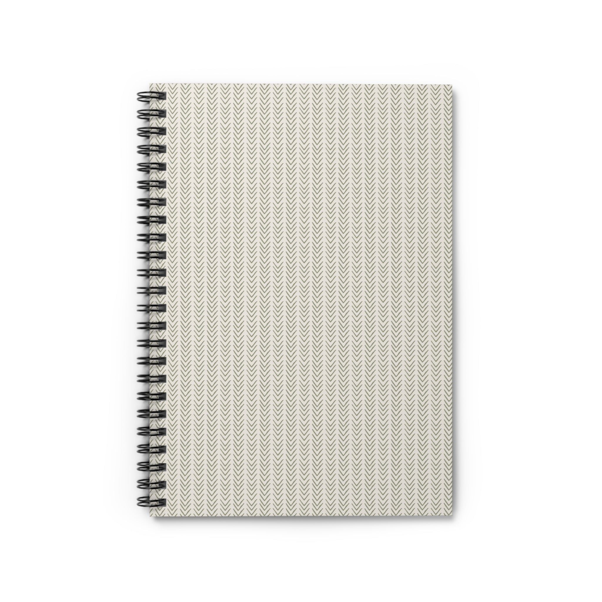 Neutral Knit Pattern Spiral Notebook — Ruled Journal for Notes & Everyday Planning