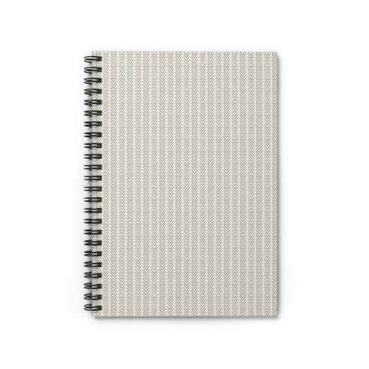 Neutral Knit Pattern Spiral Notebook — Ruled Journal for Notes & Everyday Planning