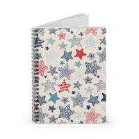 Patriotic Star Spiral Notebook — Ruled Journal for Kids & Adults
