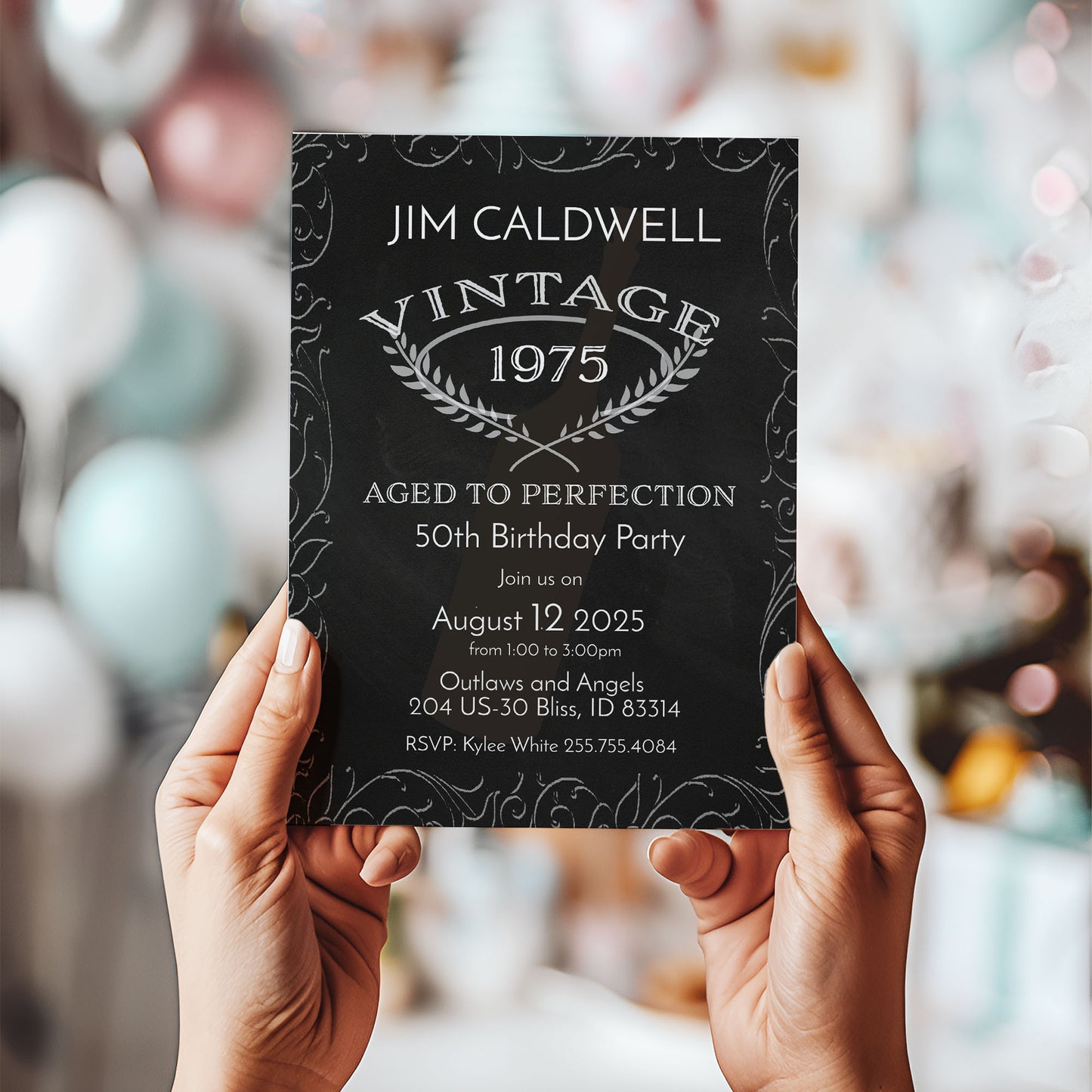 Aged to Perfection Wine Birthday Invitation Template Editable Invitation Corjl Digital Download