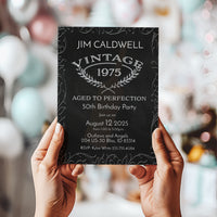 Aged to Perfection Wine Birthday Invitation Template Editable Invitation Corjl Digital Download