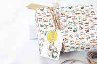 Animal Alphabet Baby or Birthday Wrapping Paper Sheets