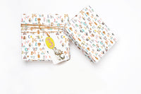 Animal Alphabet Baby or Birthday Wrapping Paper Sheets