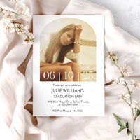 Modern Photo High school or College Graduation Invitation Template Editable Invitation Corjl Digital Download