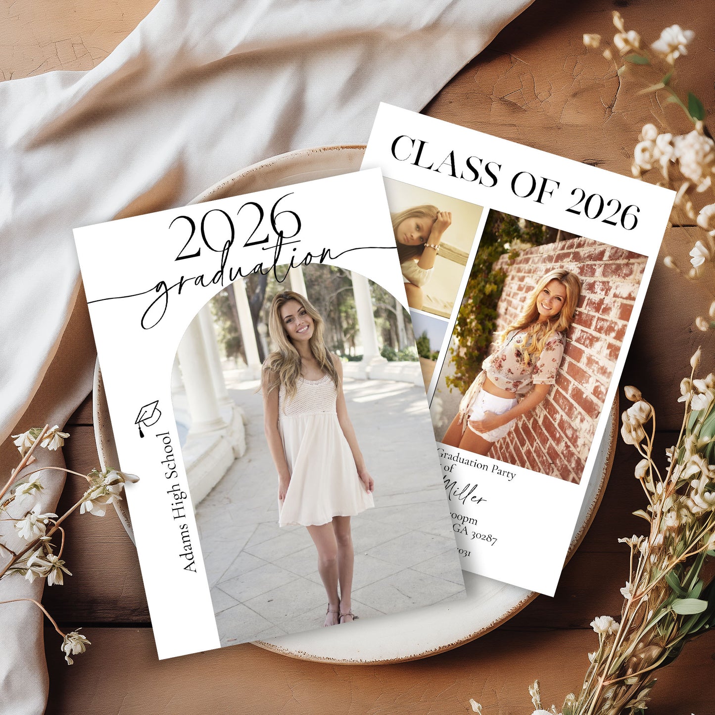2026 Graduation Invitation Template Editable Invitation Corjl Digital Download