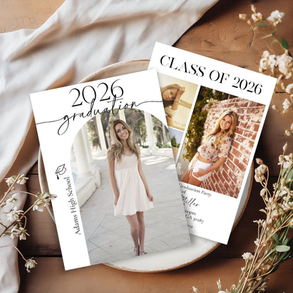 2026 Graduation Invitation Template Editable Invitation Corjl Digital Download