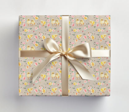 Baby Chicken Easter or Baby Shower Wrapping Paper