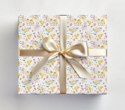 Baby Chicken Easter or Baby Shower Wrapping Paper