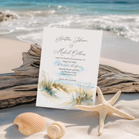 Sandy Beach Destination Wedding Invitation Suite