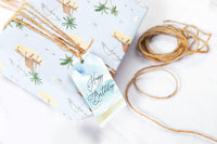 Beach Tropical Themed Wrapping Paper Sheets
