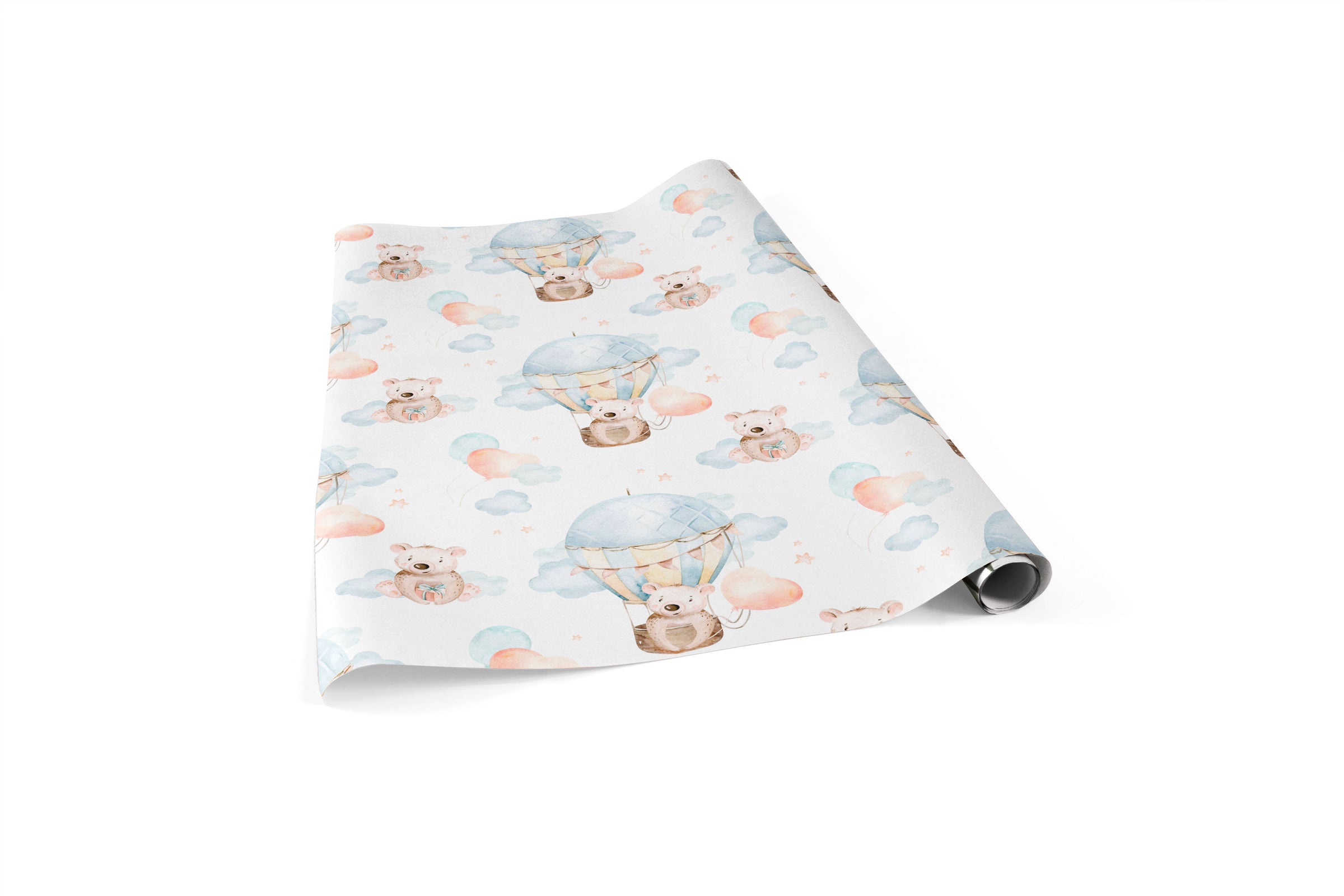 Baby Bear in Hot Air Balloon Wrapping Paper Sheets