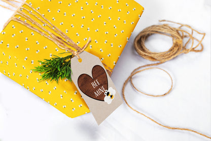 Yellow Honey Bee Wrapping Paper Sheets