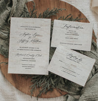 Birch Tree Forest Wedding Invitation Suite