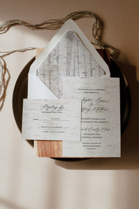 Birch Tree Forest Wedding Invitation Suite