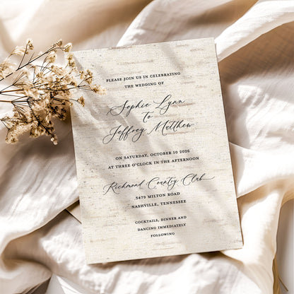 Birch Tree Forest Wedding Invitation Suite