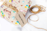 Birthday Llama Wrapping Paper
