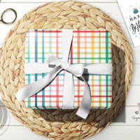 Rainbow Stripe Birthday Wrapping Paper