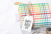Rainbow Stripe Birthday Wrapping Paper