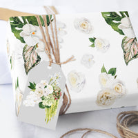 Botanical Watercolor Floral Wrapping Paper (5 sheets)