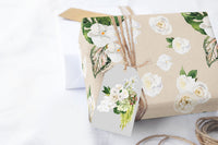 Botanical Watercolor Floral Wrapping Paper (5 sheets)
