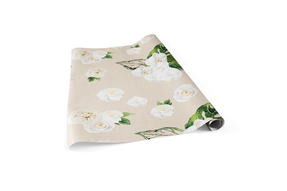 Botanical Watercolor Floral Wrapping Paper (5 sheets)