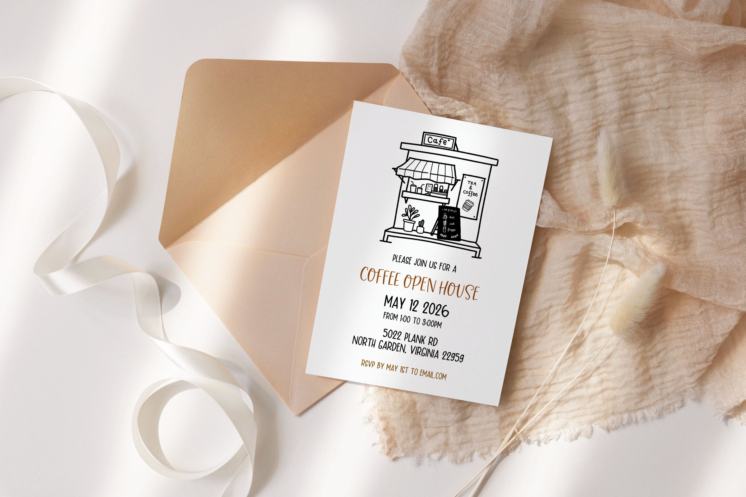Doodle Open House or New Business Invitation