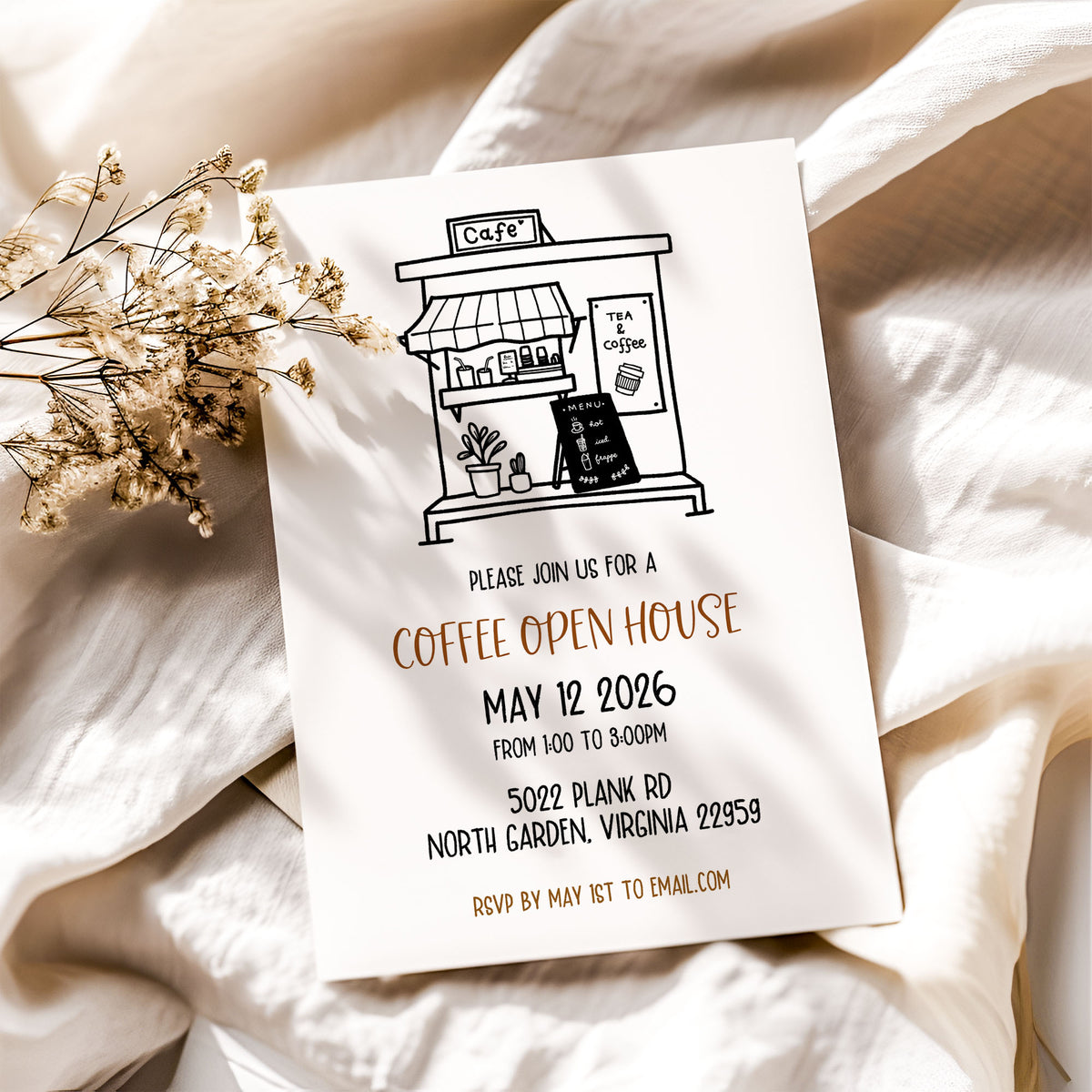 Doodle Open House or New Business Invitation