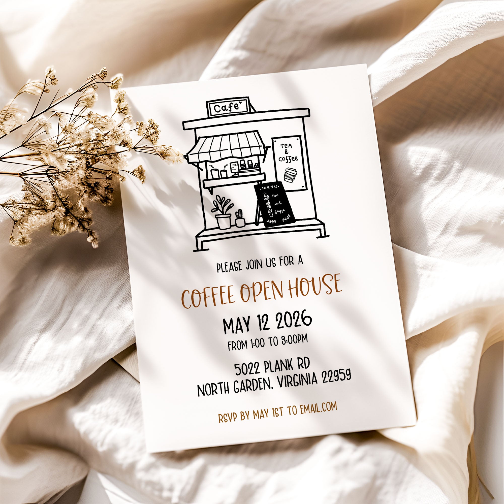 Doodle Open House or New Business Invitation