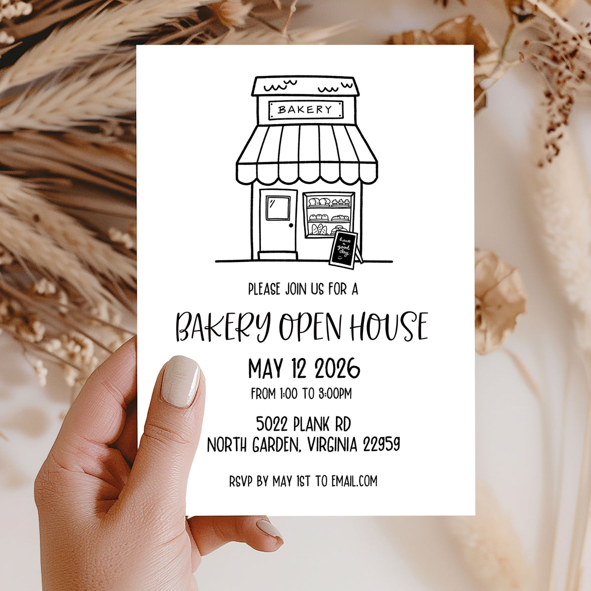 Doodle Open House or New Business Invitation