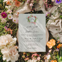 Cabo Mexico Watercolor Wedding Invitation Suite with Timeline & Map