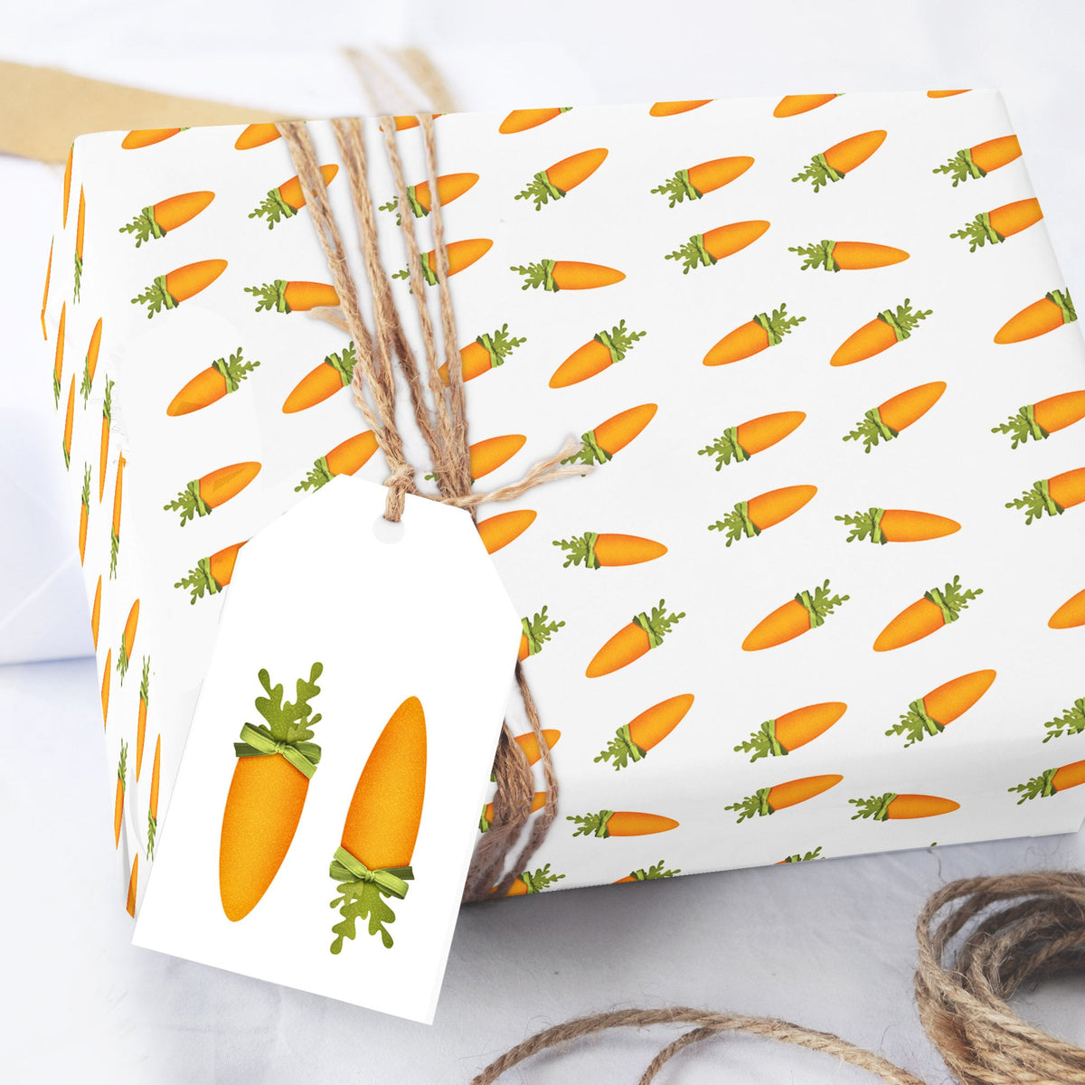 Easter Carrot Garden Wrapping Paper Sheets