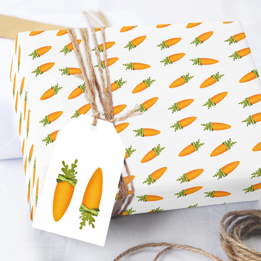 Easter Carrot Garden Wrapping Paper Sheets