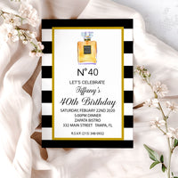 Perfume Any Age Modern Teen or Adult Birthday Invitation Printed