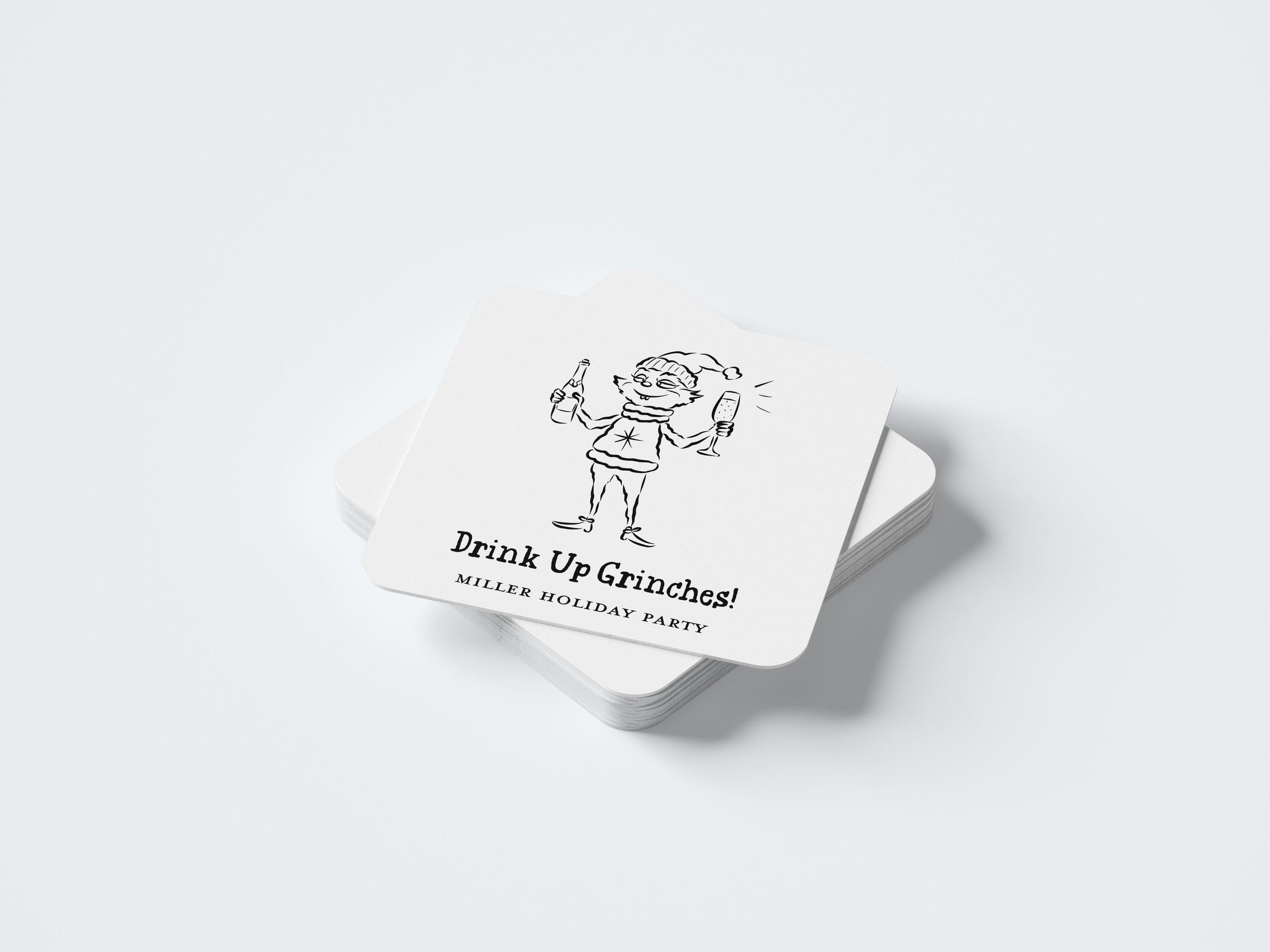 Cheers Grinch Christmas Party Coasters