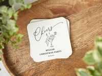 Cheers Santa Christmas Holiday Party Coasters
