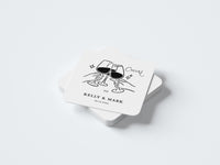 Custom Cheers Wedding Coasters, Personalized Engagement Party Favors