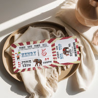 Vintage Circus Ticket Big Top Birthday Invitation