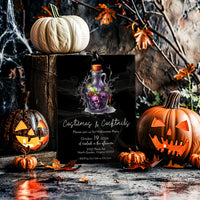 Halloween Costumes and Cocktails Invitation Template