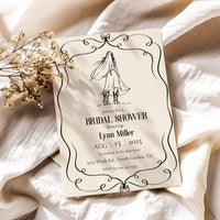 Country Western Bride Bridal Shower Invitation